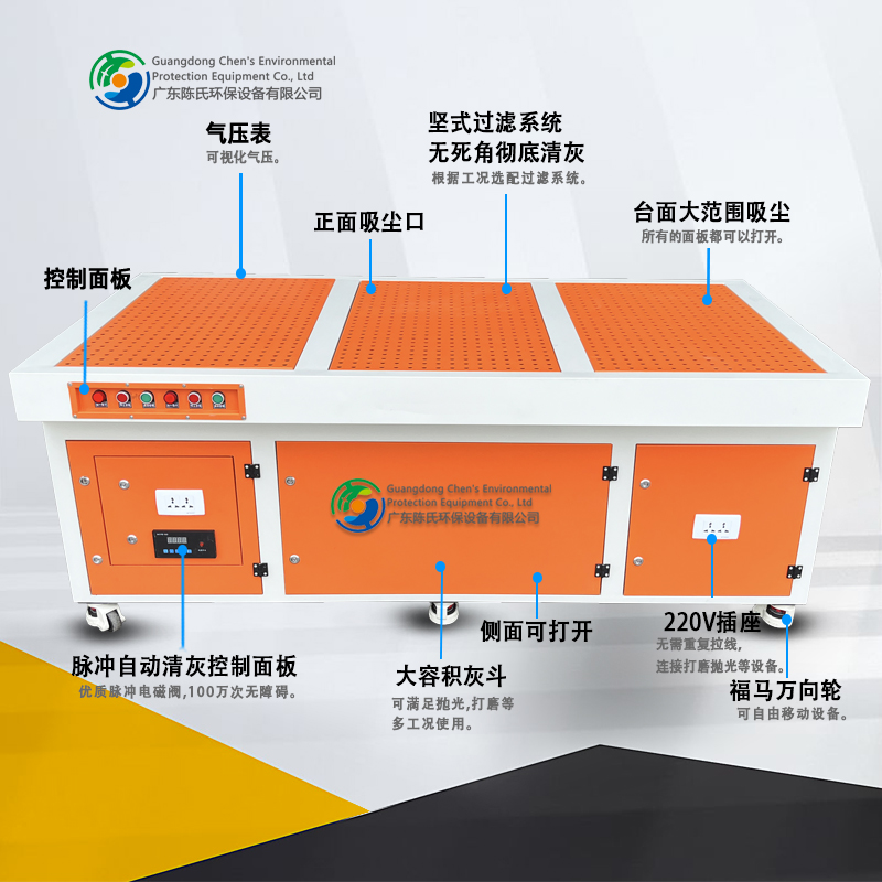 卧式抛光打磨集尘台