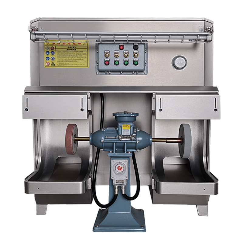 Wet curtain polishing, grinding and dust collection integrated machine
